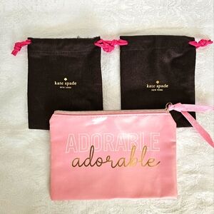 Kate‎ Spade Dust Bags/Jewelry Pouches and Unbranded Pink Pouch